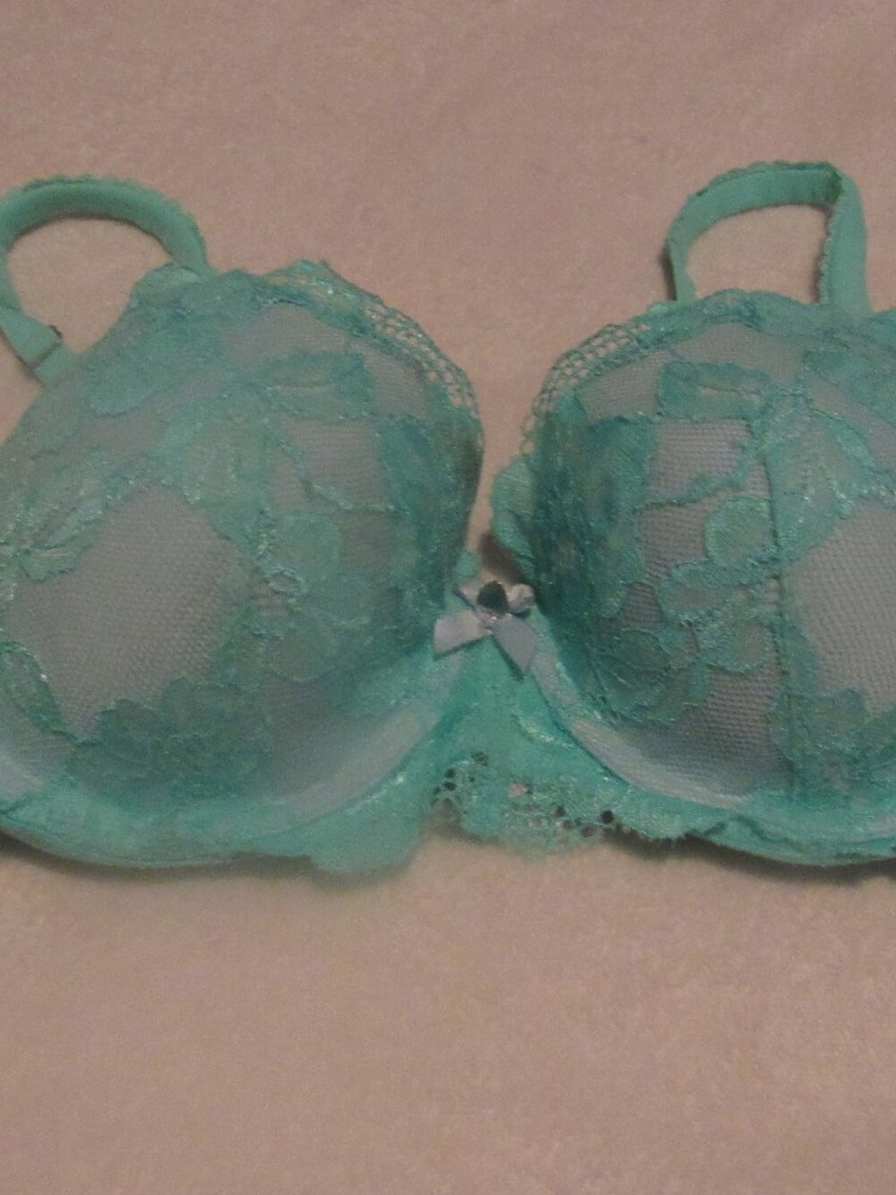 Victoria's Secret Lined Demi Green Bra Size 36C USED
